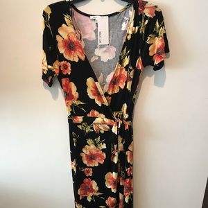 Floral wrap dress